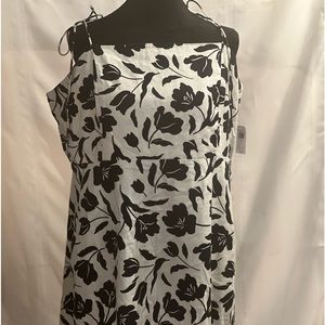 White and blue floral mini dress